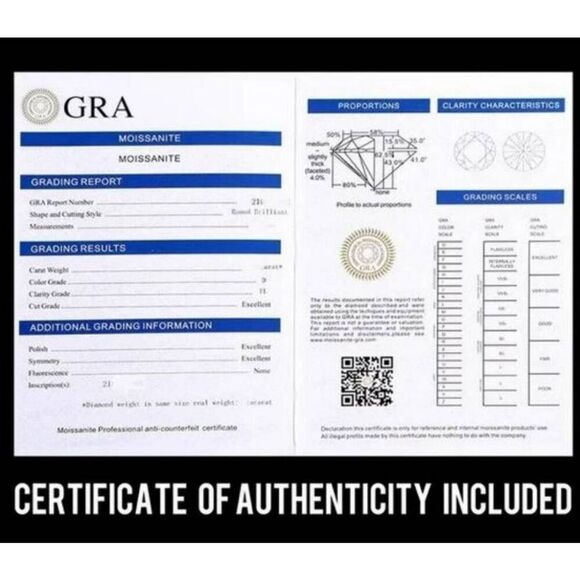 CERTIFIED Genuine Moissanite Diamond 2 Ct Round Stud Earrings-18K/925SS - Picture 10 of 10